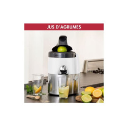 Extracteur de jus MAGIMIX 18085F Juice Expert 3 Chrome et Blanc