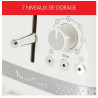 Grille-pain SOLEIL ivoire 2 fentes larges, Design retro, 7 niveaux de dorage
