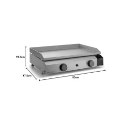 Plancha à gaz forge adour base 60 inox
