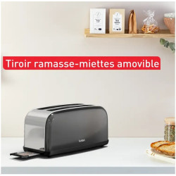 Grille pain Tefal deux longues fentes TL520810 Equinox Noir