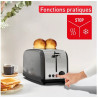 Grille pain Tefal deux longues fentes TL520810 Equinox Noir