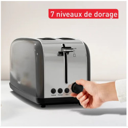 Grille pain Tefal deux longues fentes TL520810 Equinox Noir