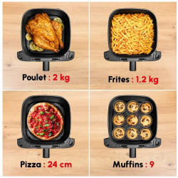 Friteuse sans huile Moulinex Friteuse sans huile air fryer Easy Fry Mega 7,5L