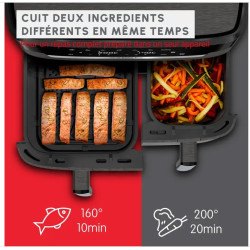 Friteuse sans huile Moulinex XXL DUAL EASY FRY EZ942HF0 Noir