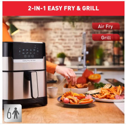 Moulinex Easy Fry & Grill Digital 2-en-1 Friteuse sans huile + grill, Capacité 4,2 L, 8 programmes automatiques EZ505D10