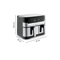 FRITEUSE A AIR SANS HUILE DUAL EASY FRY & GRILL INOX -  2 TIROIRS - EZ905D20/K20