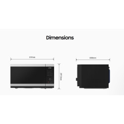 Micro-ondes solo Samsung 32L - Home Dessert- Désodorisation - Inox - 1000W - MS32DE4504AT