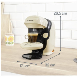 Cafetière à dosette Tassimo TAS1107 - Crème