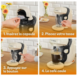 Cafetière à dosette Tassimo TAS1107 - Crème